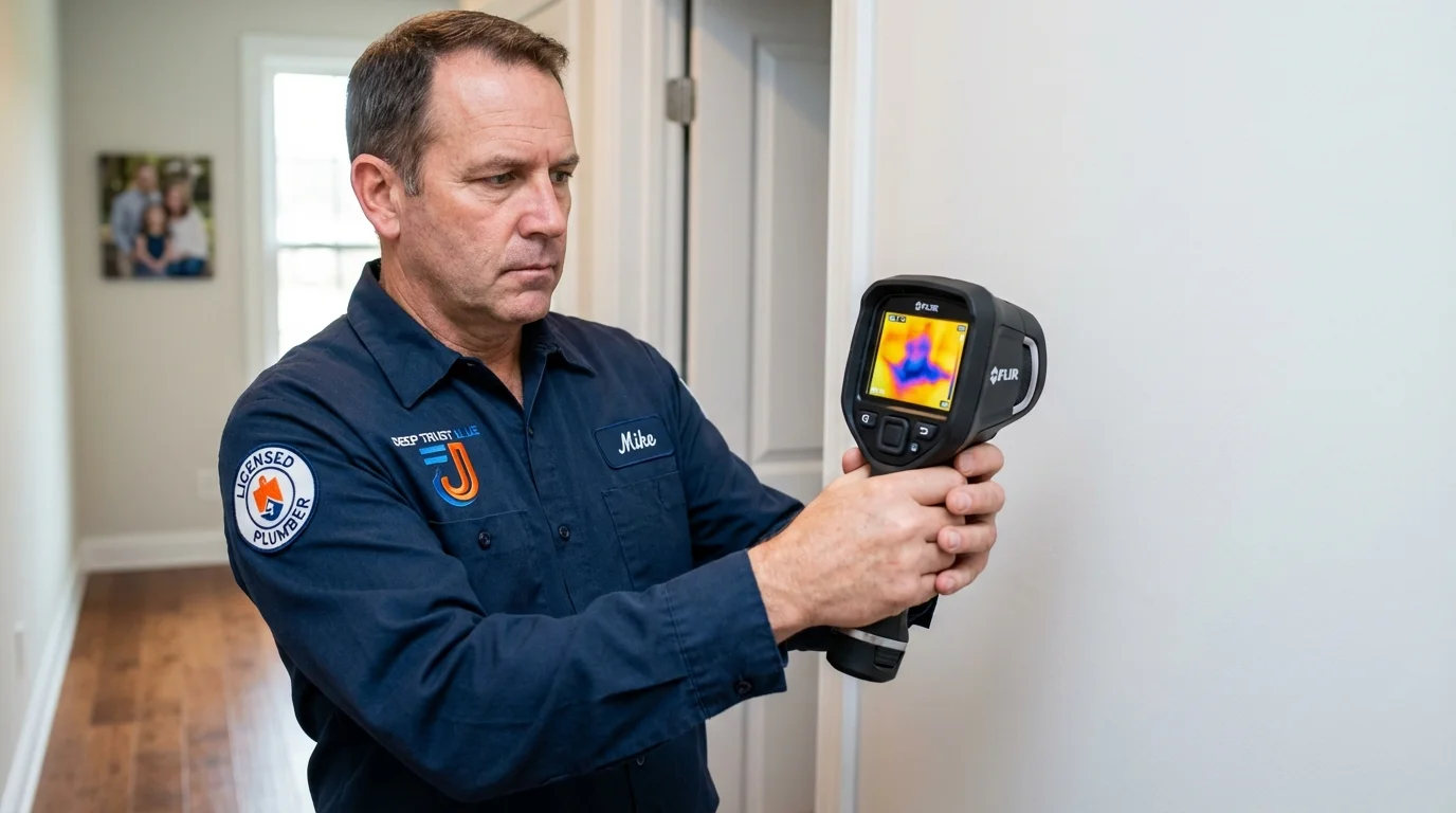 Thermal imaging leak detection by Johns Plumbing LLC in Albion